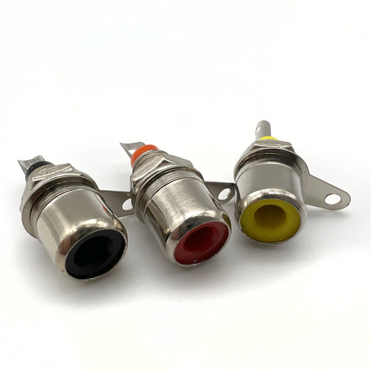 Female Multi-colored RCA jacks (set of 4)